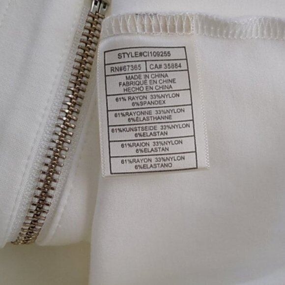 NEW Cupcakes and Cashmere Jann White Zip Pencil Skirt - Picture 10 of 13